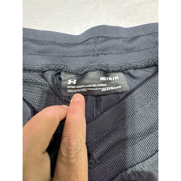 Mens Black Loose Fit Track Pants Size M Heat Gear Under Armour NWOT - Picture 7 of 12